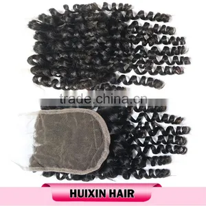 Best Price Top Quality Virgin Brazilian Hair Lace Closure Brazilian Baby Curly Lace Closure thumbnail-3