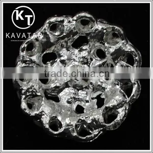 Good Quality NK021 Metal Flower Rhinestone Button Lead Free Metal Shank Buttons thumbnail-3