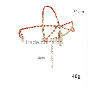 Christmas Gift Alloy Chain,acrylic Beads Indian Hair Jewelry,head Accessory thumbnail-2