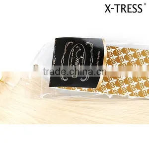 Natural Texture and Look European American 16" Silk Straigh Color 613 Human Hair Extension Weaves for White Women thumbnail-5