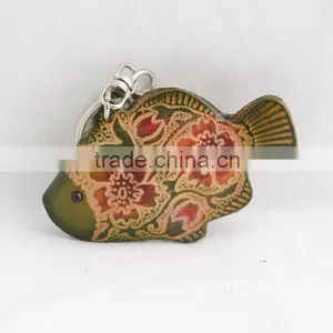 Handmade Leather Fish Key Chain thumbnail-1