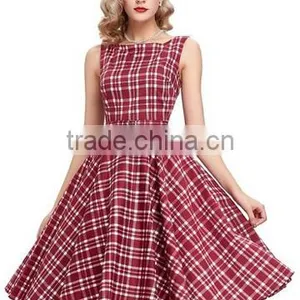 Sleeveless Cotton Vintage Swing Dress thumbnail-1