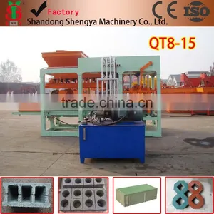High Performance in South Africa QT8-15 Fully Automatic Concrete Block Making Construction Equipment Building Material Machine thumbnail-1