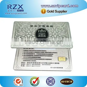 Silver Metal Business Card With SLE4442/AT24C02 thumbnail-1