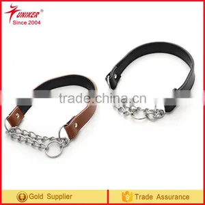 Wholesale Dog Leather Chain Collar for Pets thumbnail-1