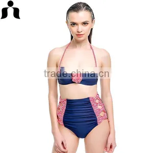 Hot Model Women High Waist Ladies Swim Wear thumbnail-1