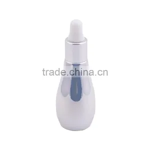 UV Gel Silver Gold Colored Bowling Shaped Glass Dropper Bottle for E-juice, Empty Mini Glass Essential Oil Bottles thumbnail-4