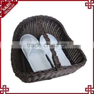 Wholesales Cheap Plastic Handcraft Panier Basket for Hotel Shoes Storage thumbnail-2
