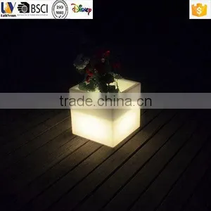 Colorful Cubic Planter/manual Plastic Planter/LED Multi Color Change Planter thumbnail-1