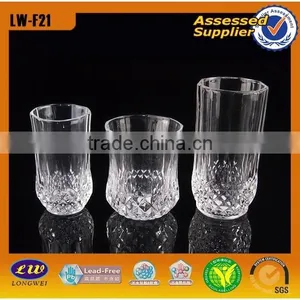 Tall and Thin Drinking Glass Cup/Carved Glass Cup thumbnail-2