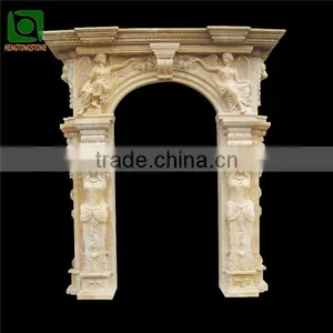 Natural Stone Door Frame With Angel Statue thumbnail-1
