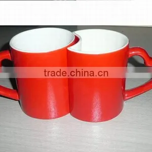 Heart Shape Ceramic Mug With Handle Heart Shape Drinking Mug thumbnail-1