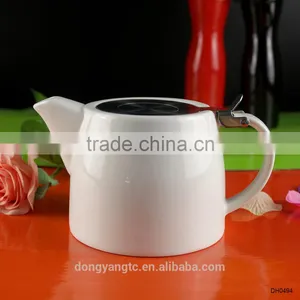 Factory Wholesale Custom Handmade Ceramic Teapot With Stainless Steel Lid and Infuser thumbnail-1