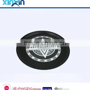 PS Dia 33.2cm Plastic Transparent Round Snack Serving Tray/TPR Anti-skid Anti-slip Tray thumbnail-1