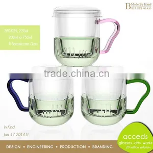 Foodgrade Newest Design Glass Microwavable New Fashion Teapot thumbnail-6