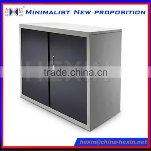 Steel Glass Filing Cabinet Steel Bookcase Metal Lower Glass Cupboard thumbnail-3