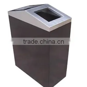 Arlau Outdoor Steel Metal Mall Waste Bin thumbnail-3