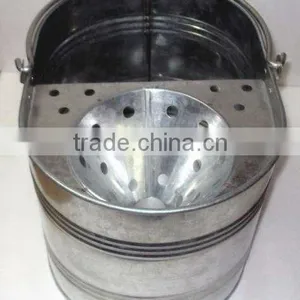 16 L Galvanised House Hold Seamless Mop Bucket With Wringer, Metal Mop Bucket, Galvanized Mop Bucket thumbnail-2