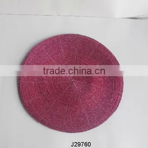 Purple Glass Bead Place Mats and Coasters With Different Colours and Patterns thumbnail-1