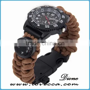 Custom Logo Luxury Survival Fishing Tool Kit 550 Paracord Watch for Men thumbnail-3