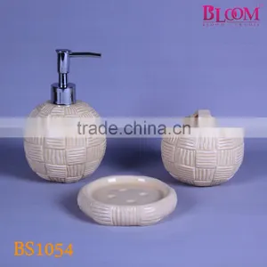 2014 Hot Sale 3 Pcs Bathroom Set Ceramic Bath Accessory thumbnail-1