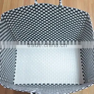 Cheap Large pp Strip Plastic Woven Basket thumbnail-4