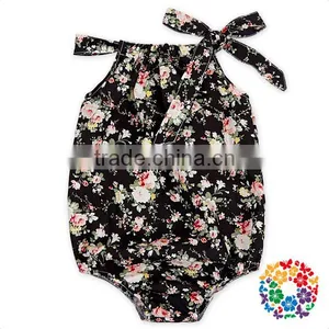 Wholesale Girl Clothing Smock Bubble Baby Girl Romper Florals Inftant Toddler Clothes Baby Cotton Romper thumbnail-1