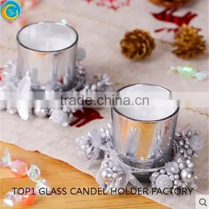 Large Mason Jar Mugs Vintage Chic Style Metallic Glass Jar Candle thumbnail-6