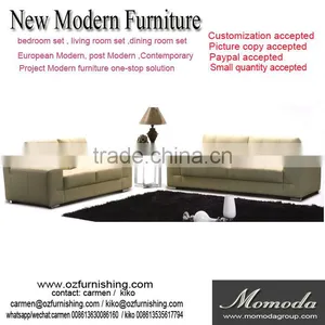 JR8062 Genuine Leather Luxury Modern Italian Leisure Living Room Sofa thumbnail-1