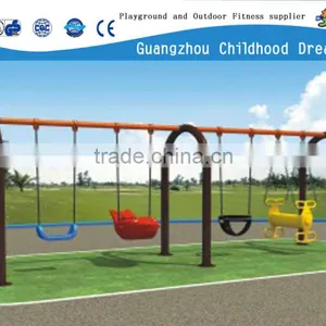 (CHD-877) Stainless Steel Four Seat Garden Swing, Baby Swing Chair, Outdoor Games Children Swing thumbnail-1