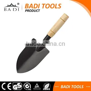 Black Mini Wood Handle Garden Digging Shovel for Kids thumbnail-1