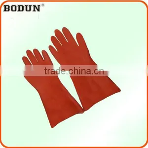 A3026 38cm Red Long Oil-proved Industrial Glove thumbnail-1
