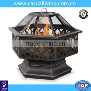 Outdoor Backyard Deck Wood Burning Fireplace Steel Cover thumbnail-1