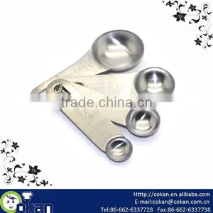 Hot Selling 4pcs Stainless Steel Measuring Spoon Set 1/4 Tsp,1/2 Tsp,1 Tsp,1 Tbp thumbnail-1