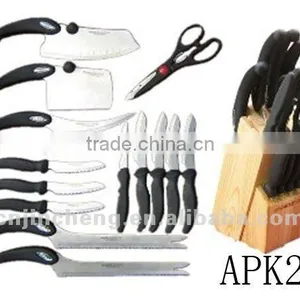 16pcs Kitchen Knife Sets With Wooden Stand, Kitchen Tool Sets thumbnail-1