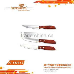 A-SK052 Super Quality Stainless Steel Steak Knife Set With Wooden Handle thumbnail-4