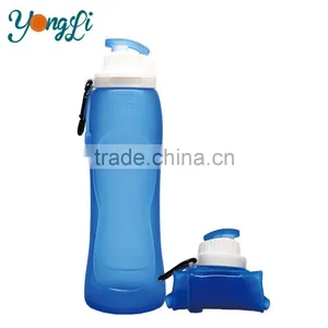 2016 Wholesale New Food Grade Silicone Collapsible Water Bottle thumbnail-1