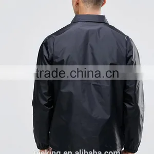 Custom Black Plain Button up Track Jacket thumbnail-2