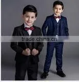 Little Boy Big Boy FIve -Piece Solid Navy Blue Dress Suit Set thumbnail-2
