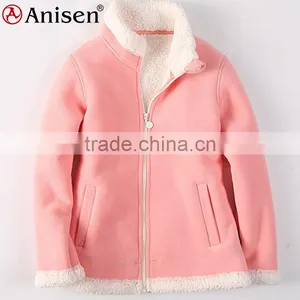Wholesale Price Pink Fleece Sherpa Lining Kids Jacket thumbnail-1