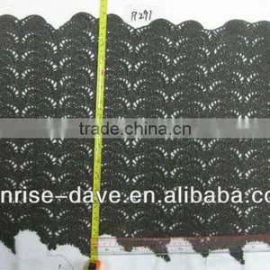 Wholesale Dark Color Cotton Crochet Lace Fabric by the Yard thumbnail-1