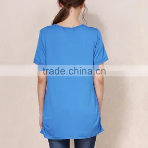 Wild Short Sleeve Nursing Clothes Solid Breastfeeding Clothing Small Fresh Pregnant Women T-shirts thumbnail-5