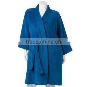 Long Sleeves Wholesale Bathrobe,custom Blank Cotton Bathrobe for Women thumbnail-1