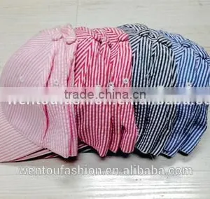 Hot Sale Personalised Fashionable Seersucker Baseball Cap thumbnail-3