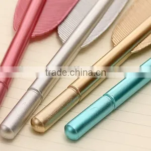 0.5mm Black Pen Feather Shape Ballpoint Pen Plastice Office Stationery Pen thumbnail-5