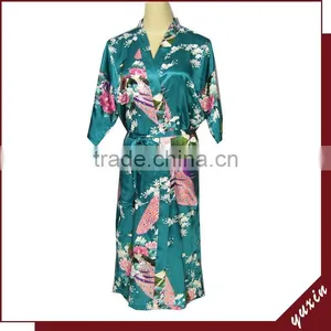 Sexy SATIN Short Kimono Robes Bathrobes Plus Size PC135 thumbnail-1