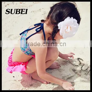 Children Swimsuit Three-piece Floral Bikinifloral Bikini Girls Swimwear thumbnail-4