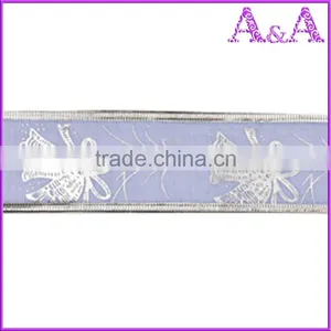 Fancy Christmas Decoration Wired Ribbon,Custom Decorative Grosgrain Ribbons thumbnail-6