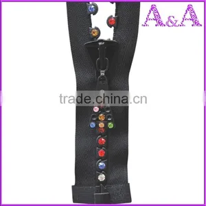 Wholesale Diamond Zipper With Diamond Teeth Different Color and Size thumbnail-6