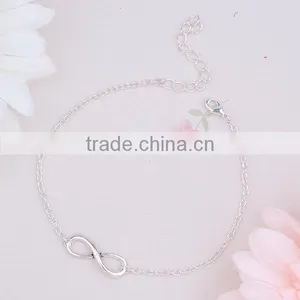 New Design Infinity Symbol Connector Link Cable Chain Fashion Anklet thumbnail-3
